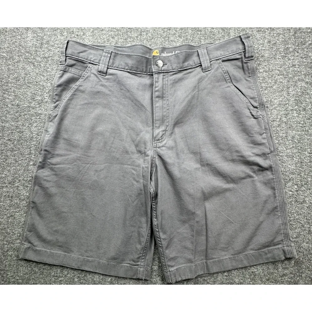 Carhartt Shorts Men's Sz 38 Gray Rugged Flex Relaxed Fit Canvas Work‎ 102514